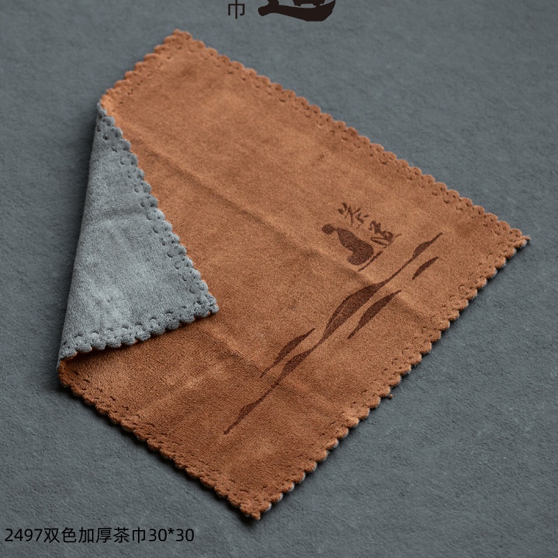 茶巾-茶道器具 4 2497双色加厚茶巾3030