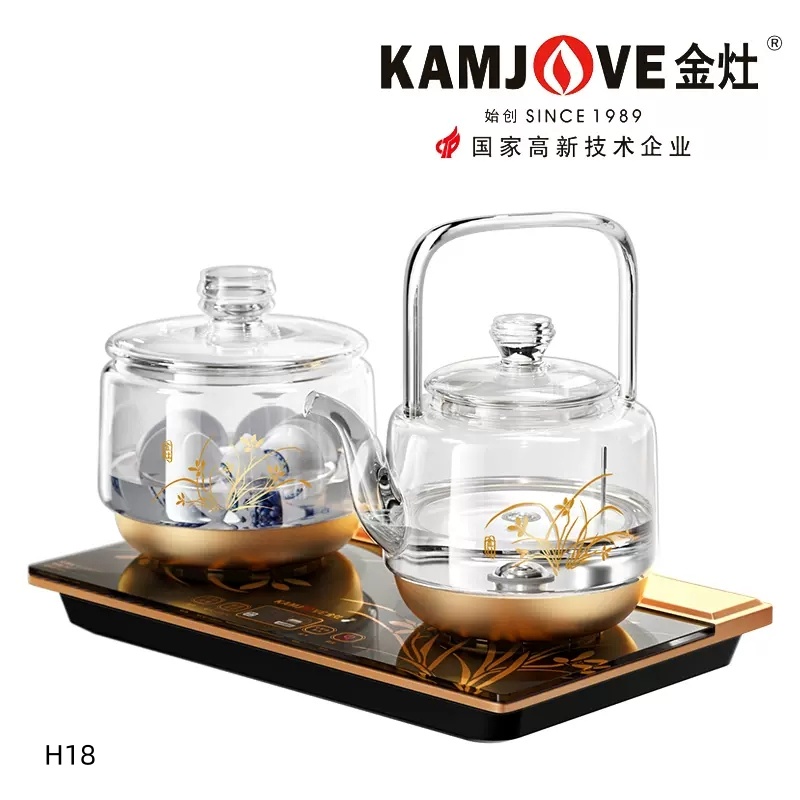 金灶H18金兰玻璃茶炉.双炉3723